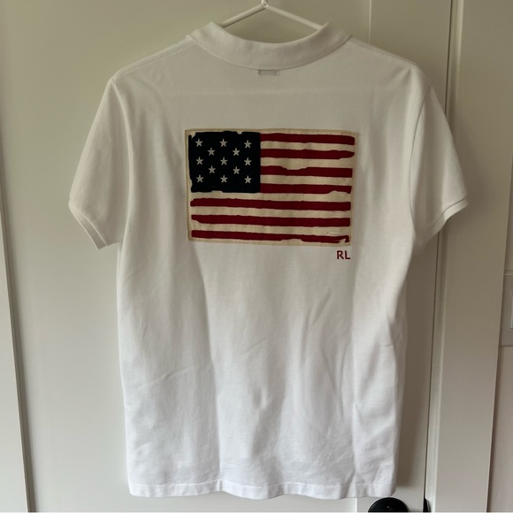 Polo Ralph Lauren Flag Polo T-Shirt - Medium - Picture 2 of 3